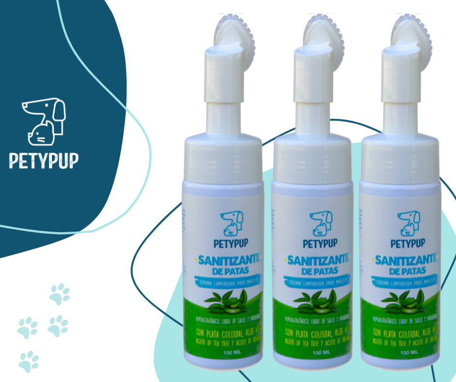 Pague 2 lleve 3 🧼 Espuma limpiadora y desinfectante para patas de perros y gatos petypup 🐶🐱 Adiós gérmenes y bacterias 🦠🐾