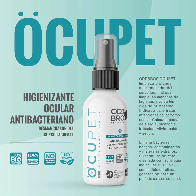 Espuma limpiadora y desinfectante para patas de perros y gatos + ÖCUPET Adiós A Las Manchas De Los Ojos Para Mascotas 🐶👀