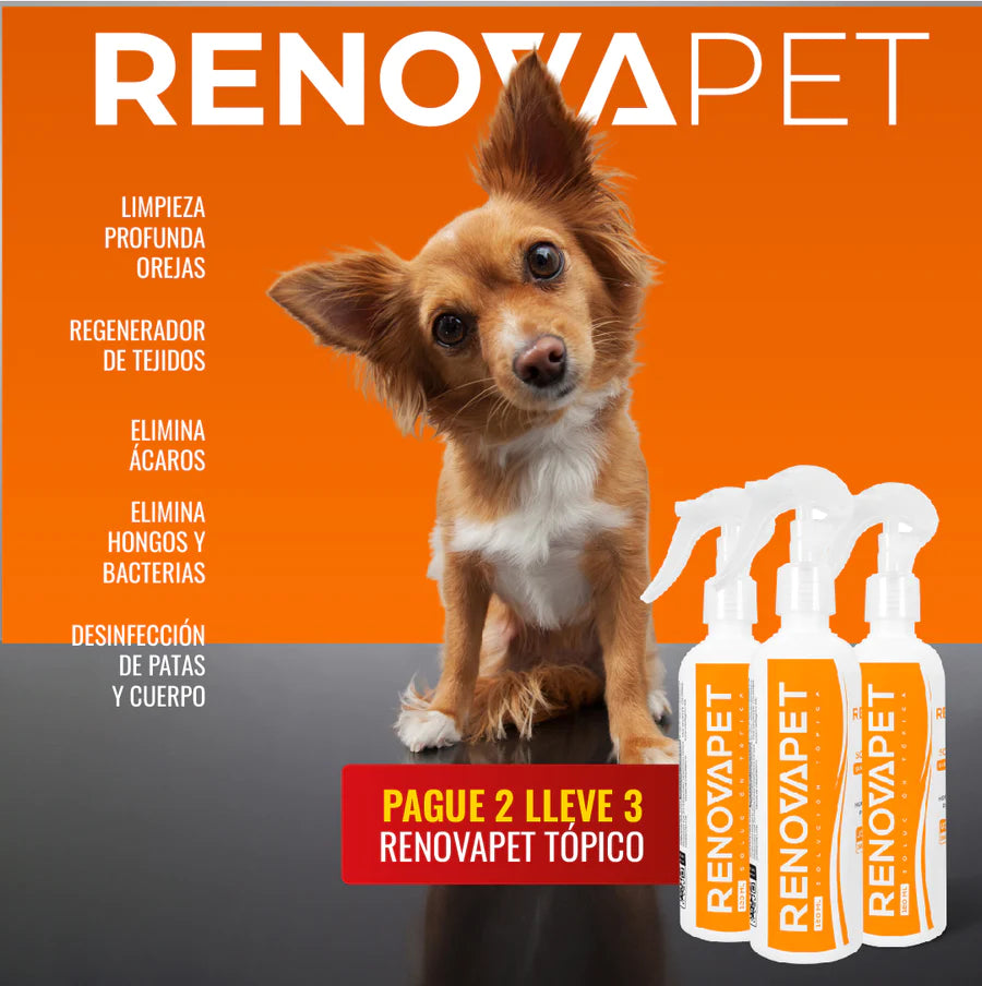 🐾 RENOVAPET TÓPICO- Adiós Picazón y Ácaros Solución Dérmica Para Animales Pague 2 Lleve 3 🐶🐱🐎